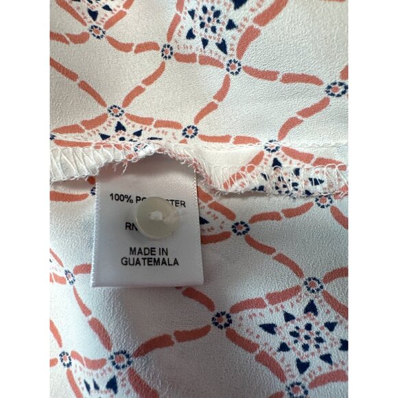 41 Hawthorne Womens Loose-Fit 3/4 Roll-Tab Sleeves V-Neckline Blouse Size XL - Picture 9 of 11